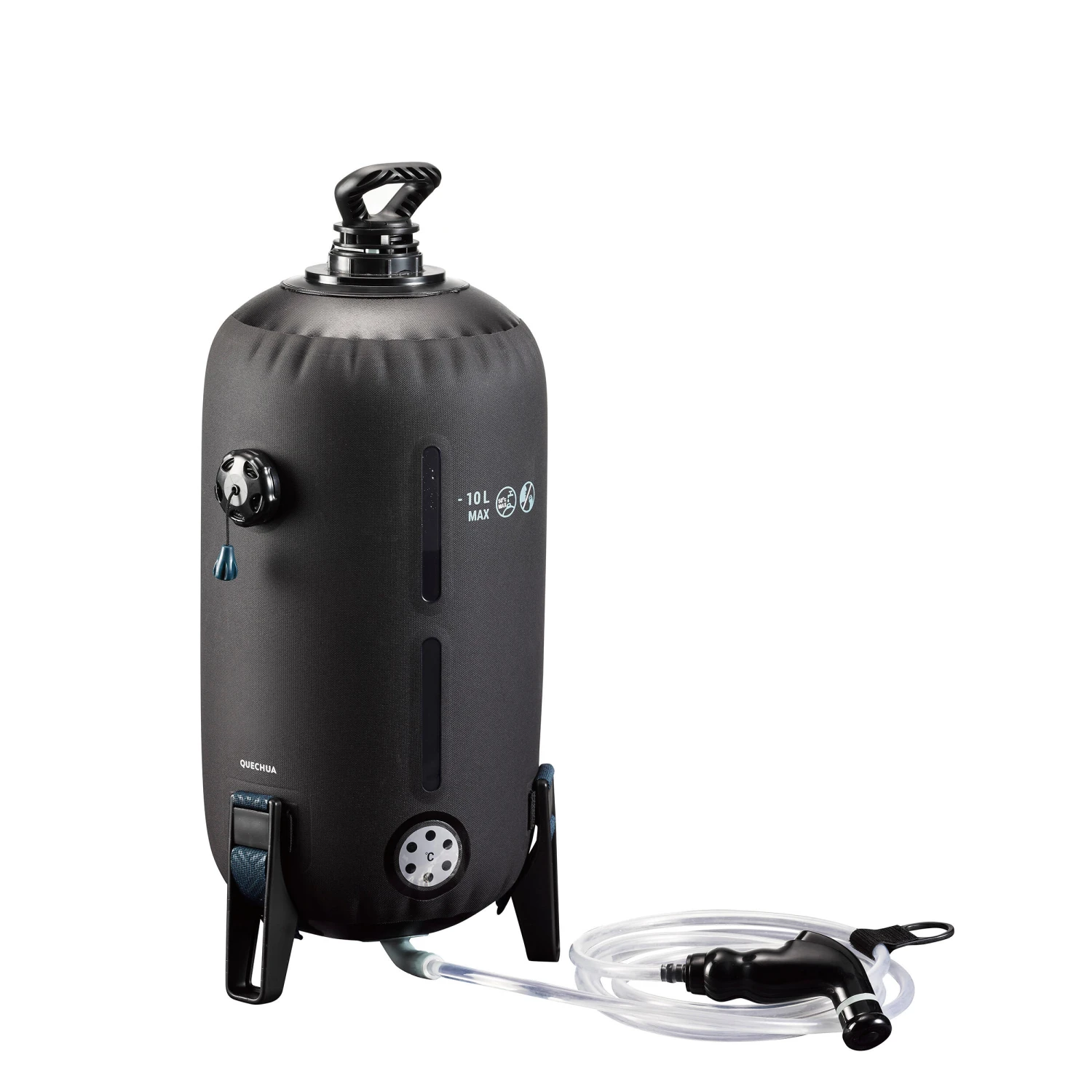 Quechua PRESSURE SOLAR CAMPING SHOWER - 10 LITRES