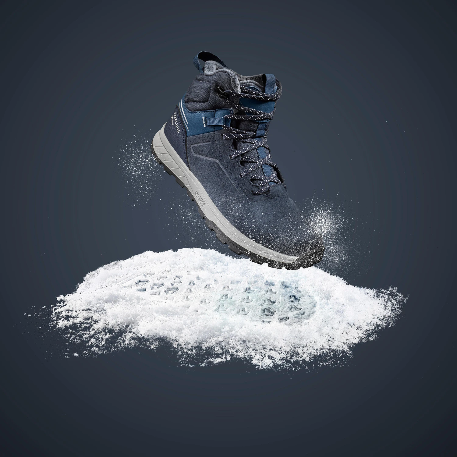 Quechua Kids' Warm And Waterproof SH500 Lace-up Leather Hiking Shoes - Size 2.5 - Image 9