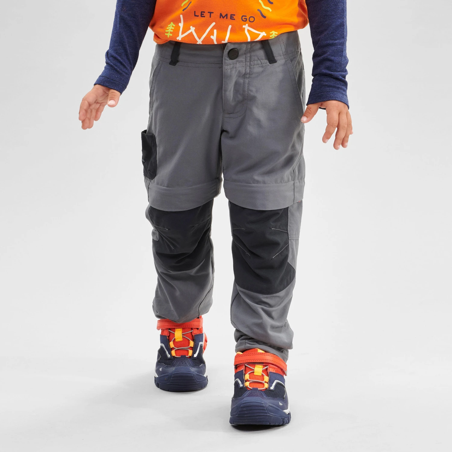 Quechua Kids' Hiking Zip-Off Trousers MH500 2 - Image 3