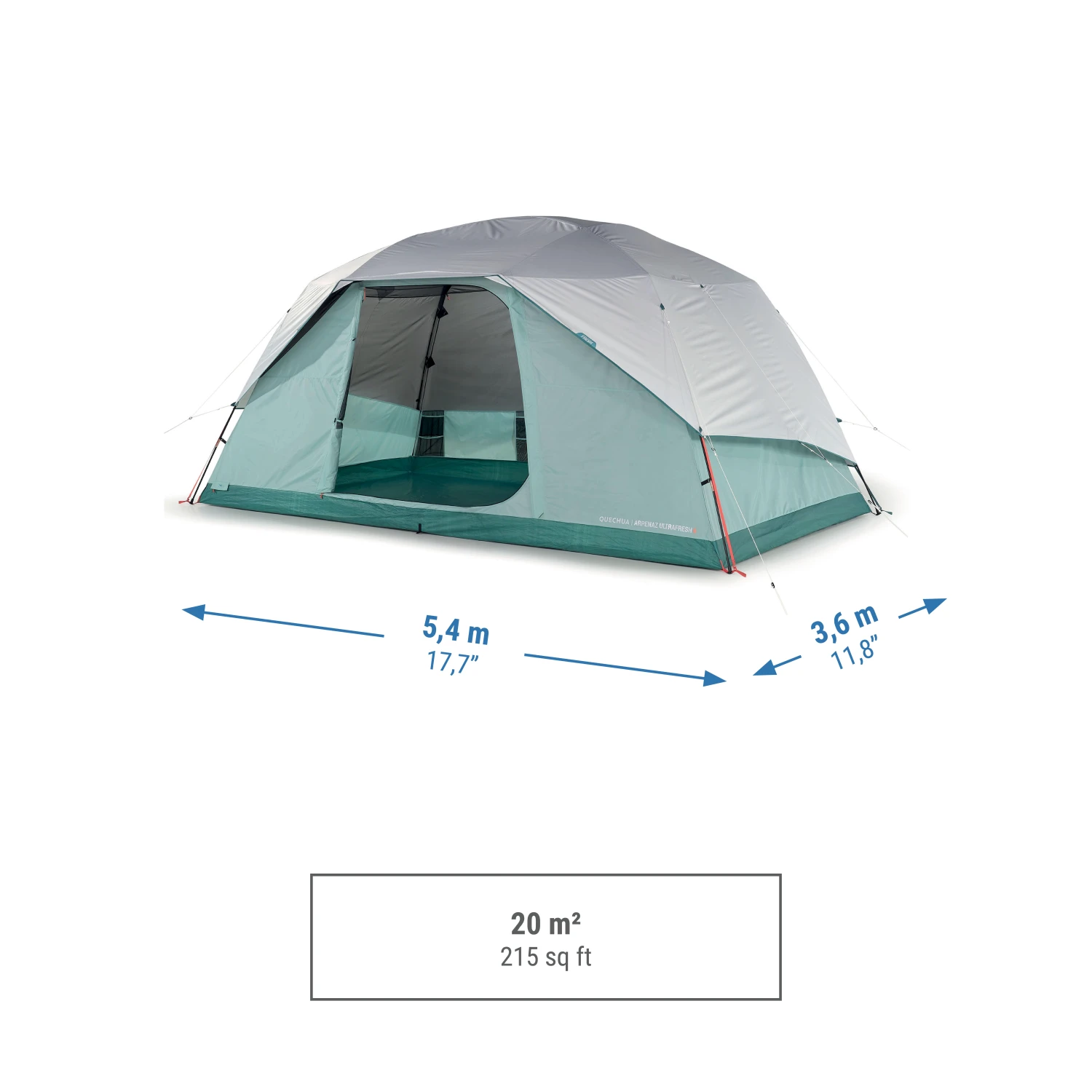 Quechua 6 Man Tent With Poles - Image 3