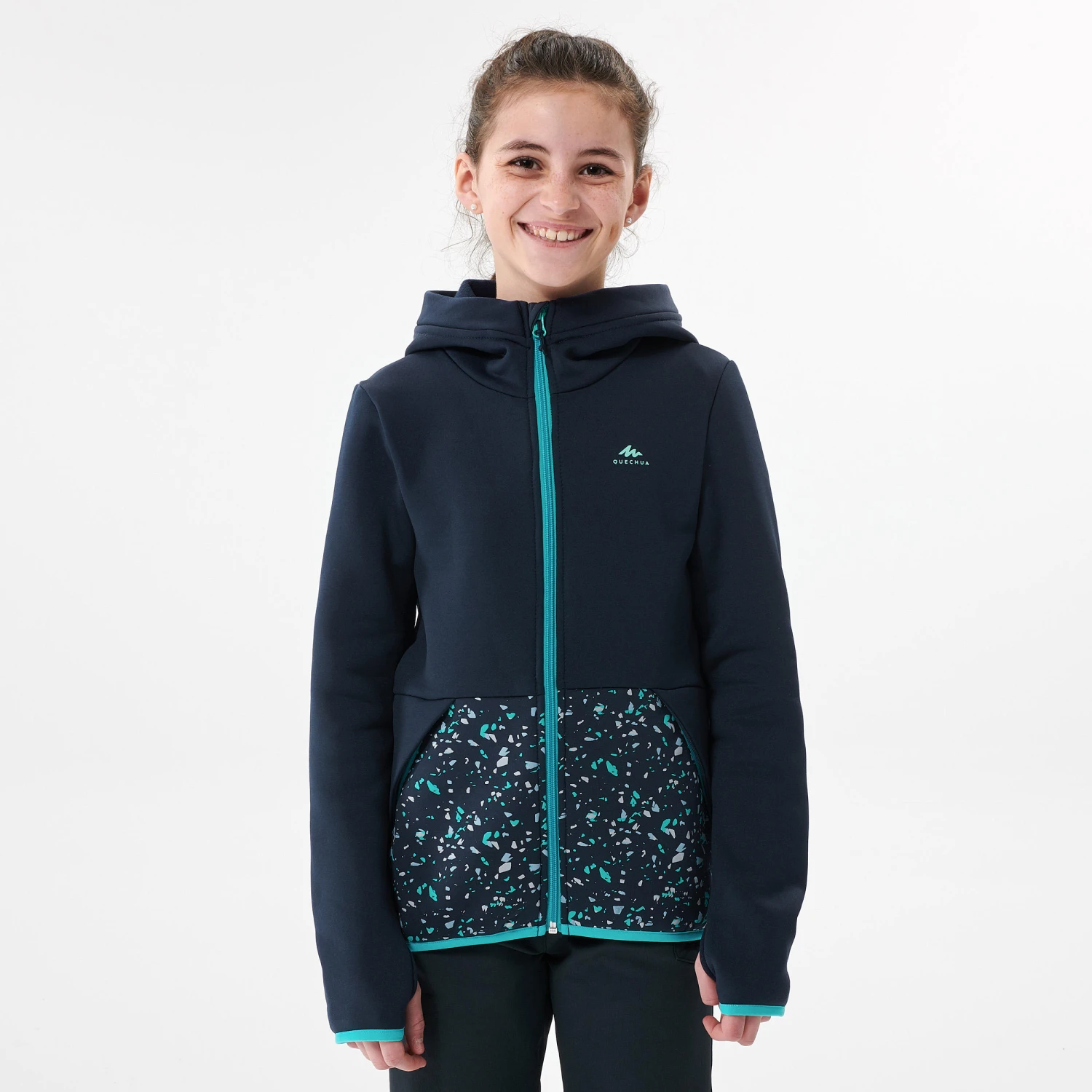 Quechua KIDS’ HIKING FLEECE - MH500 AGED 7-15 - Image 2