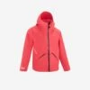 Quechua Kids’ Waterproof Hiking Jacket - MH550 - Coral - Age 7