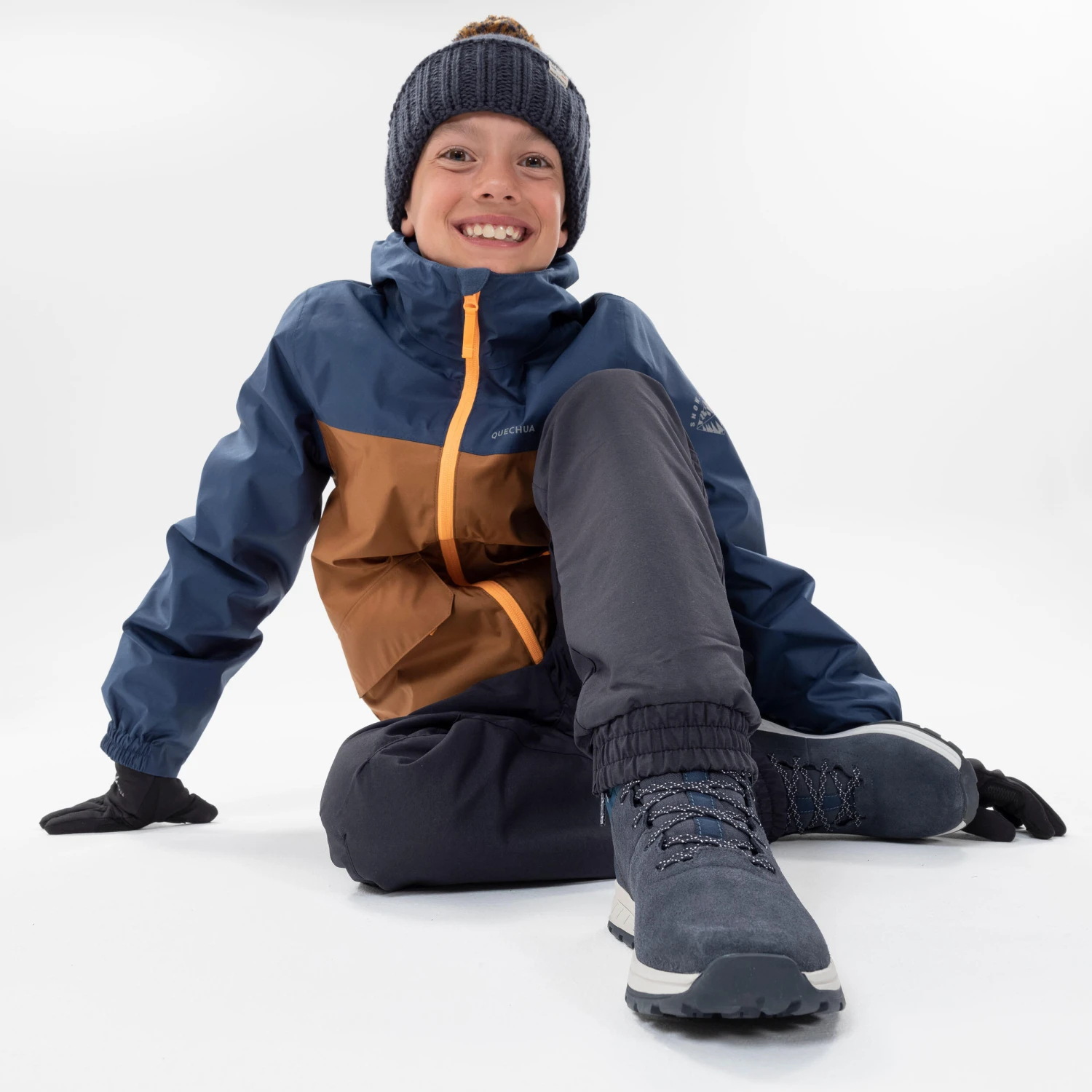 Quechua Kids' Warm And Waterproof SH500 Lace-up Leather Hiking Shoes - Size 2.5 - Image 16