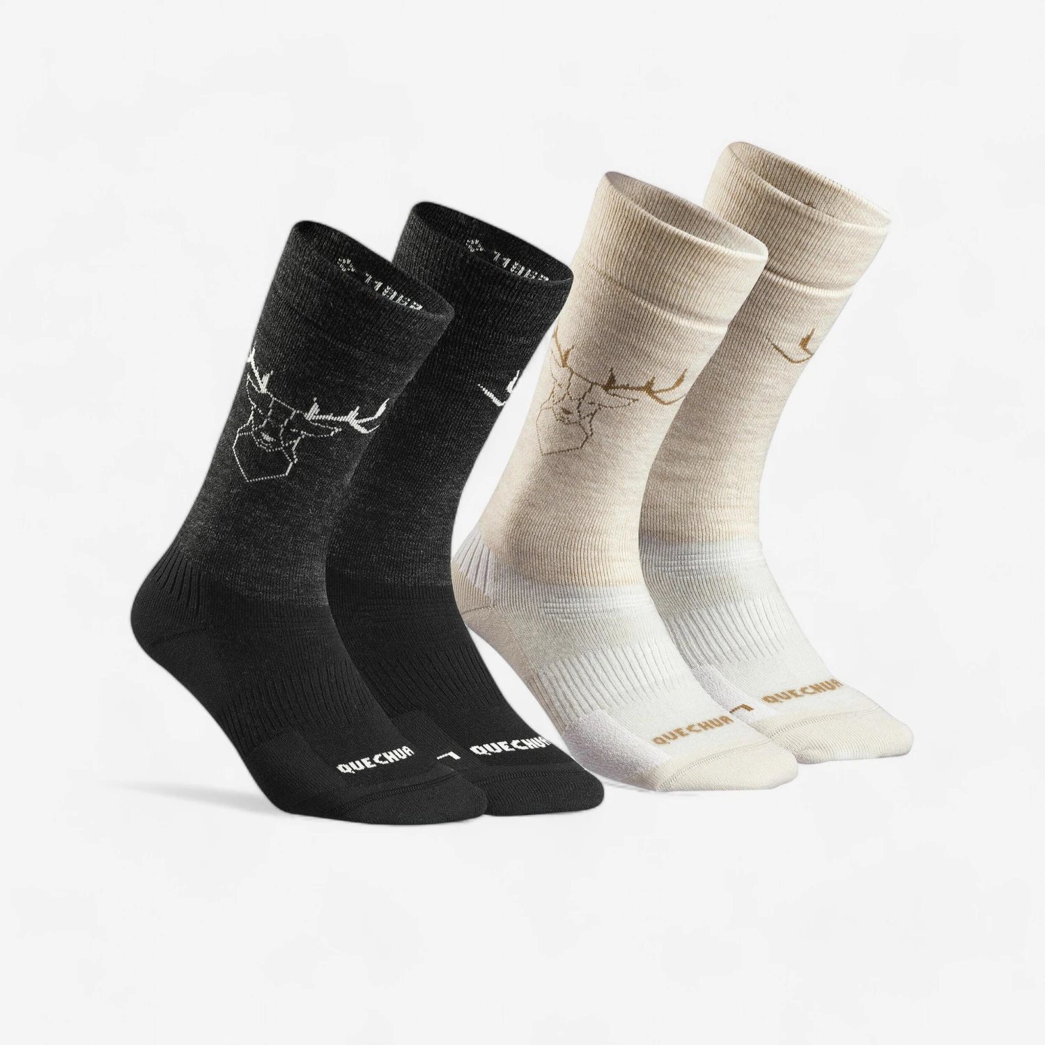Quechua Warm Hiking Socks SH500 Mid 2 Pairs - Image 13