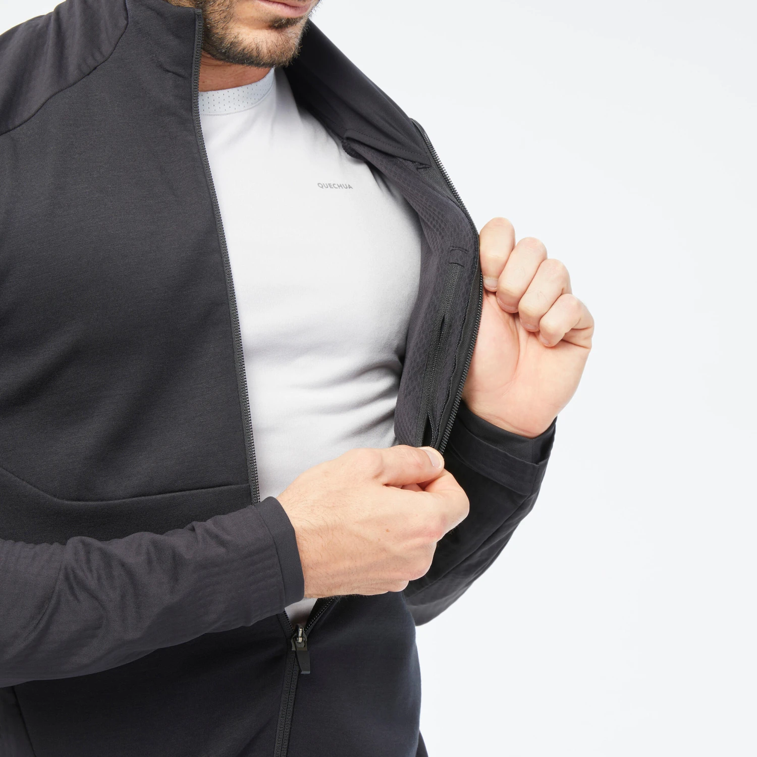 Quechua Men’s Hiking Thin Fleece Jacket - Image 7