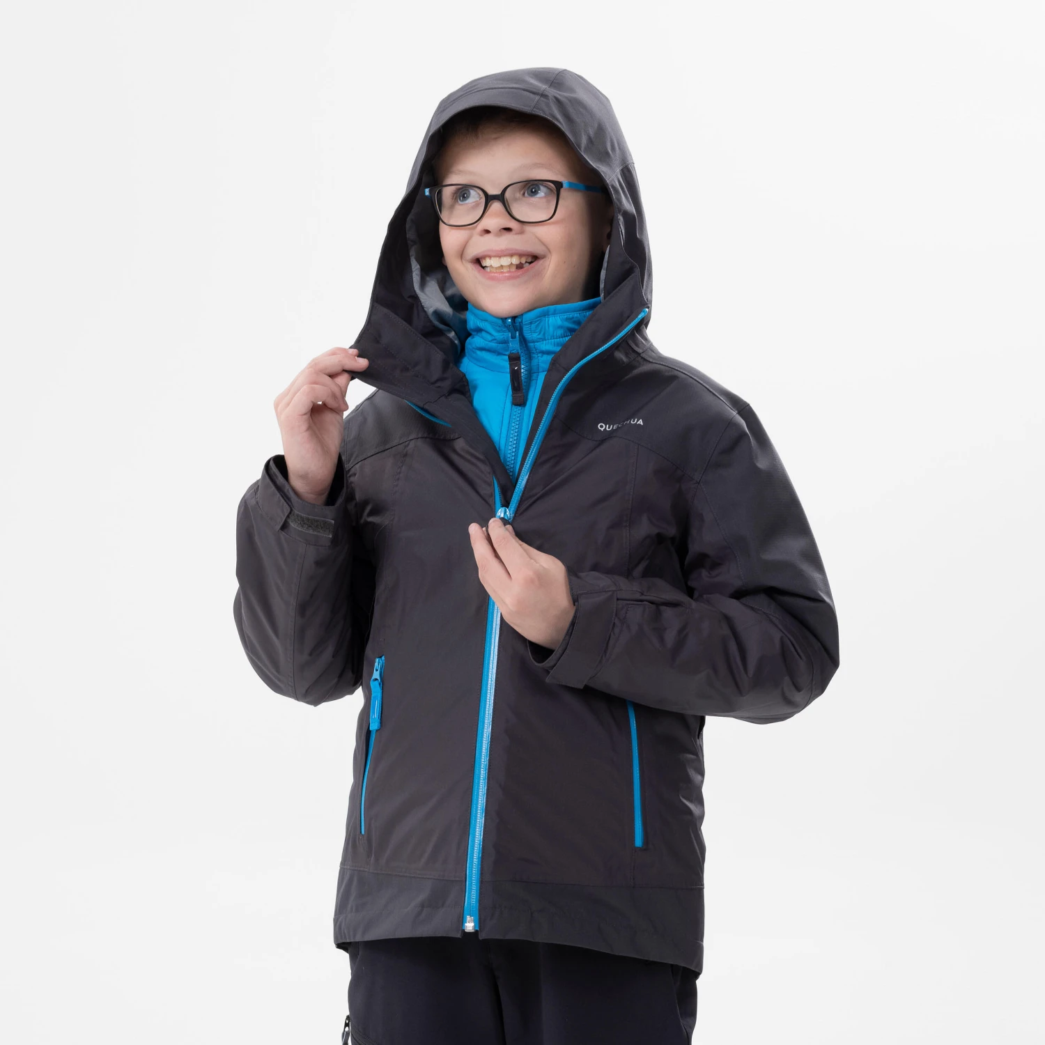 Quechua KIDS’ 3-in-1 WATERPROOF HIKING JACKET - SH500 X-WARM -8°C - AGES 7 - Image 13