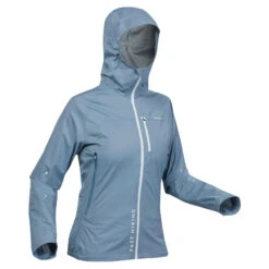 Quechua Women’s Ultra-light Waterproof Fast Hiking Jacket - FH500 Rain