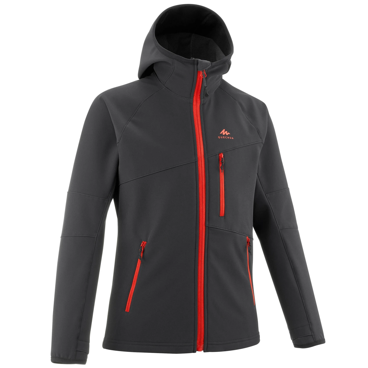 Quechua Kids’ Softshell Hiking Jacket - MH550 Black - Image 2