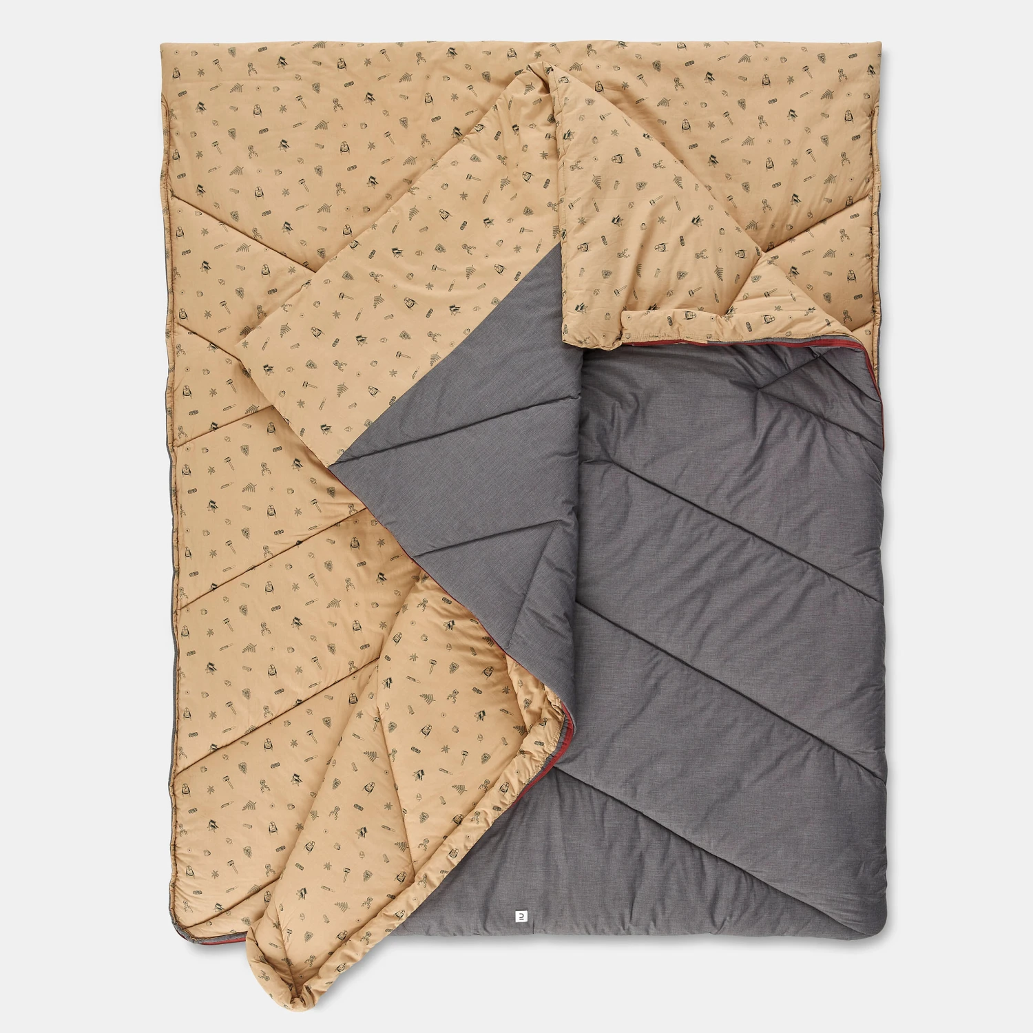 Quechua Camping Sleeping Bag Arpenaz 10° Cotton Double - Image 4