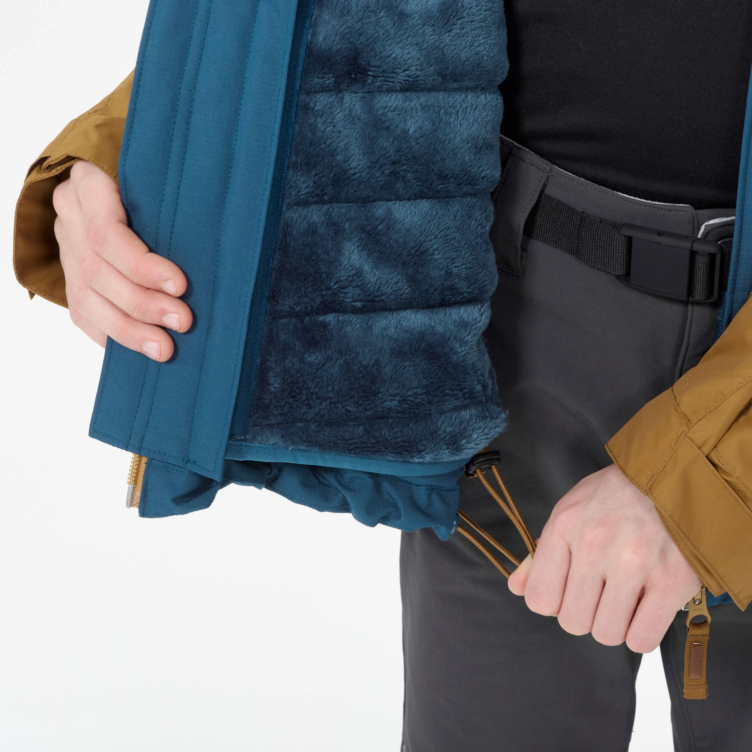 Quechua KIDS’ 3-in-1 WATERPROOF HIKING JACKET - SH500 X-WARM -8°C - AGES 7 - Image 8